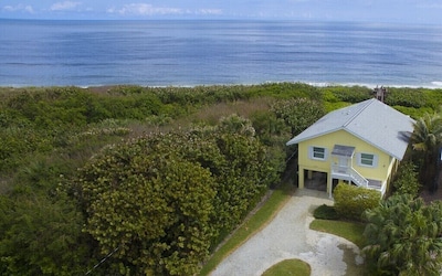 Direct Oceanfront Beach house on island