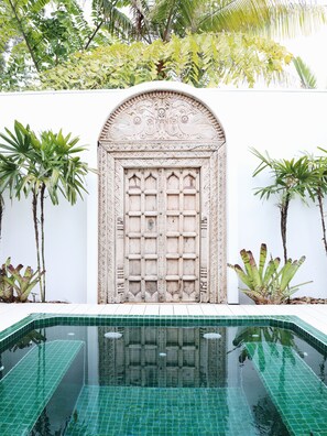 Luxuries inside & out - magnesium plunge pool with soothing spa jets & heated.