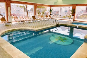 Indoor heated pool and Jacuzzi