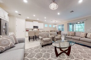 Be one of the first guests to stay in this brand new built and furnished home, decorated in a beautiful neutral palette.