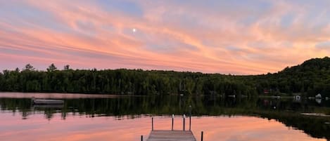 A romantic weekend at the Cottage: Sunset Over the Lake