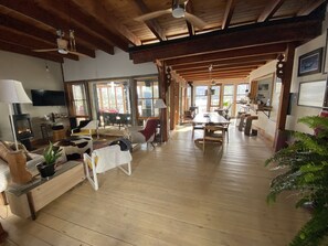 The welcoming scene as you enter the Friendly Fires main cottage entry door