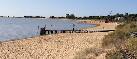 Plage face à la propriété.