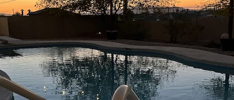 sunsets at the pool