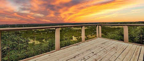 Beautiful Hill Country sunsets from the third floor observation deck.
