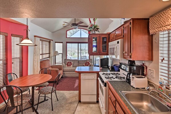 Lake Havasu Vacation Rental | 1 BR + Loft | 1 BA | Stairs Required | 550 Sq Ft