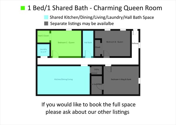 Charming Queen Room Floor Plan