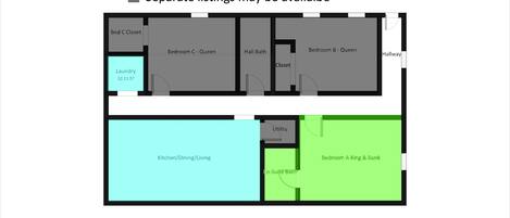 King Bed Floor Plan