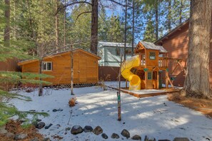 Play area in backyard