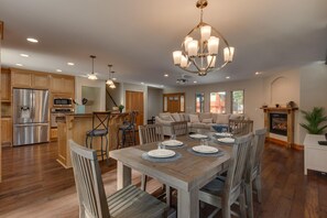 Dining and kitchen area