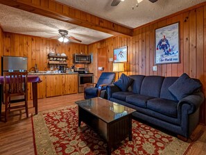 1 bedroom, 1 full bath:  Ski-In/Ski-Out with a wood fireplace.