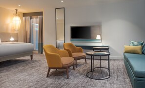 Sink into the cozy sofa after a day exploring the area.