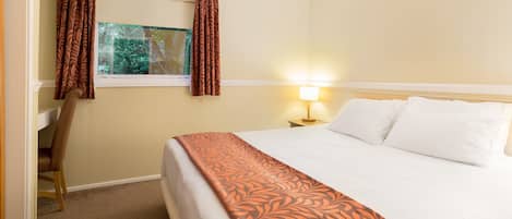 Drift to sleep in a comfortable bed after a wonderful day outside.