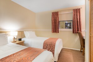 Relax on the comfy bed after a day outside.
