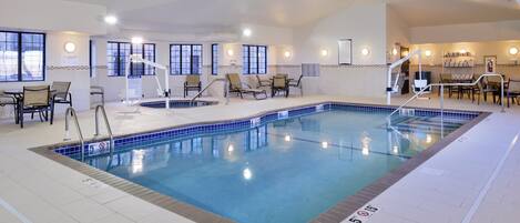 Go for a swim in the shared indoor pool.