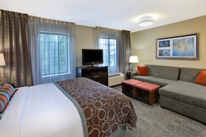 Drift to sleep in a comfortable bed.