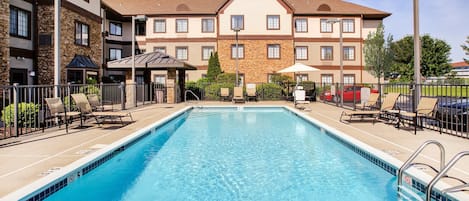 Take a dip in the shared outdoor pool.