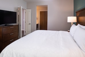 Drift to sleep in a comfortable bed after a wonderful day outside.