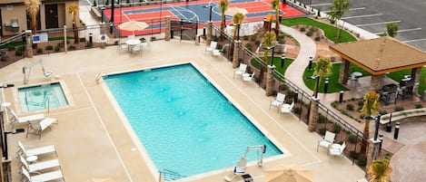 Take a dip in the outdoor pool.