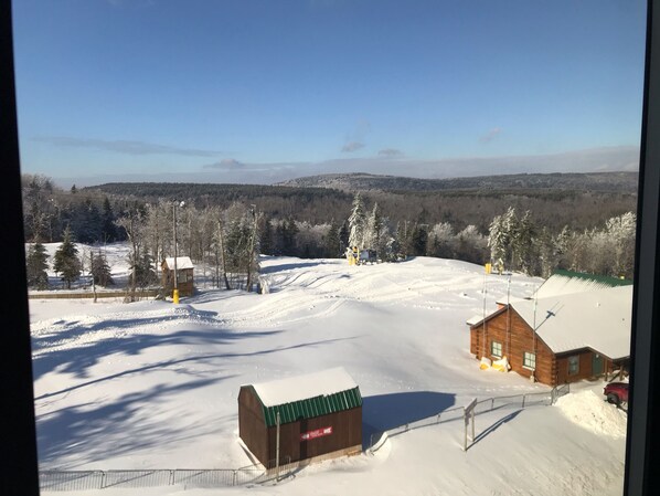 View of the ski slope from our unit.