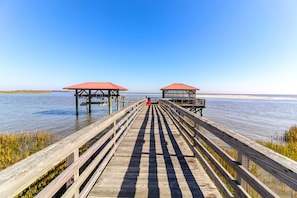 Great fishing year round. Plenty of trout, redfish, blackdrum, sheepshead.