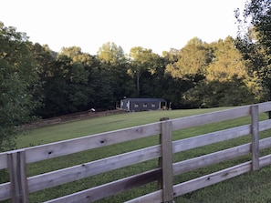 when your coming up driveway,lots of privacy to sit on deck and do nothing