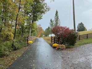 Go through this gate and cabin is on left, if you need to get away come visit