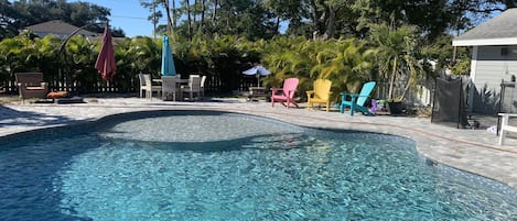 Community pool with 3 other vacation rental homes.