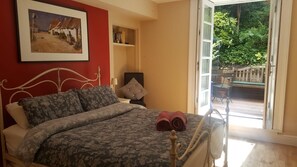 Bedroom with French doors to terrace