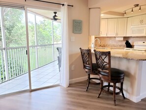 One of 2 exits to our condo's private lanai - 2nd exit is in the master bedroom