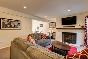 Living Room with work desk