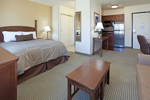 Whip up a tasty snack in the equipped kitchenette.
