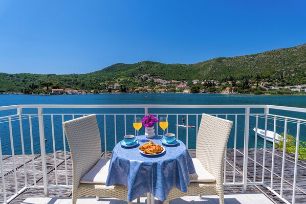 Private balcony in apartment