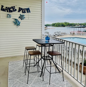 Enjoy a beverage at the bistro table while taking in the view!