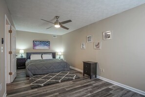 Master Bedroom with Brand New Mattress, Bed Frame, and Furniture