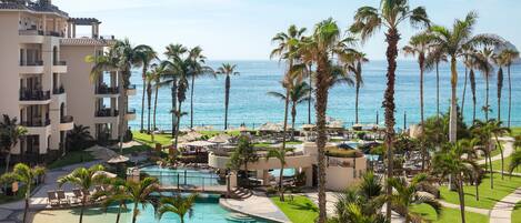 Amazing view of Pool area and Sea of Cortez from your private terrace