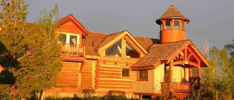 The cabin at sunset