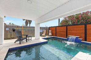 Sparkling Private Pool with Waterfall Feature