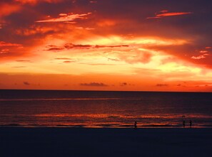 View of a Sunset from the Living Room Balcony 