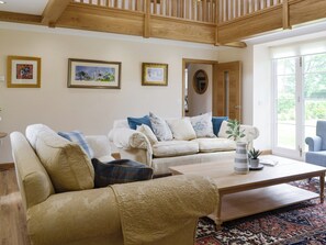 Spacious living room with galleried landing | The Stables - Old Montrose, Montrose