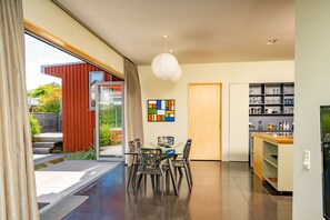 Dinning area showing terrace and raised deck.