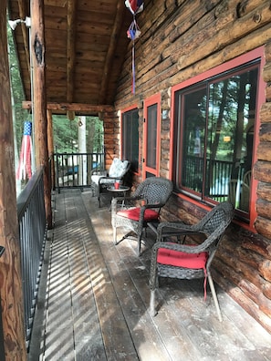 Front deck facing Lake Pauline