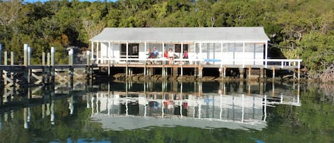 The Arawak Dock House gives you immediate access to the water.