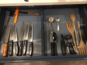 Well organized and nicely appointed kitchen makes cooking for a group a delight!