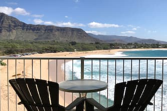 Beachfront Studio located on the 5th floor overlooking Makaha Beach
