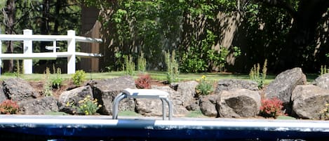 Pool with diving board