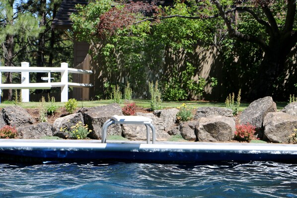 Pool with diving board