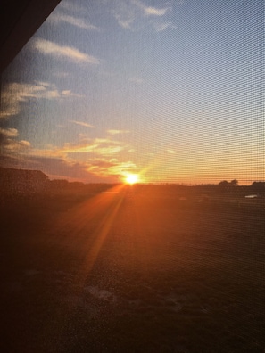 Beautiful sunset from the screened back porch