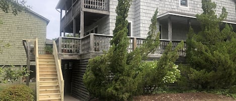 Stairs up to main deck, looking North