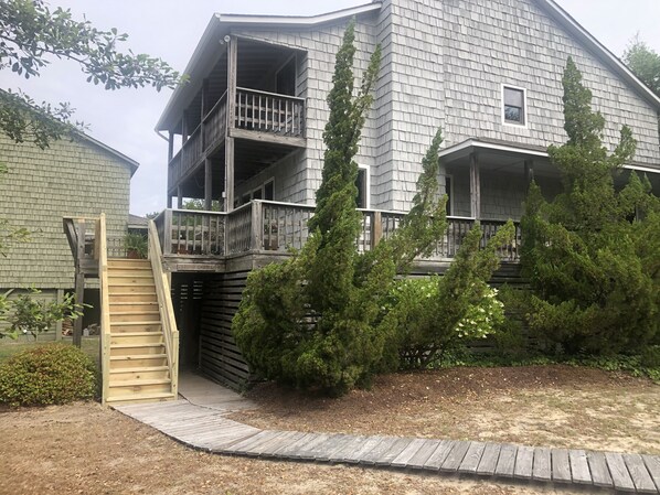 Stairs up to main deck, looking North